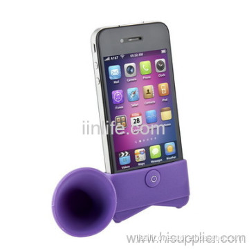 Apple Iphone Speaker For Extra Sound Green Color Silicone China Factory 